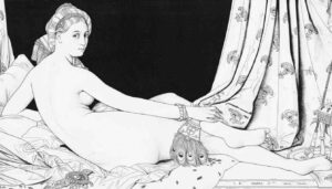 Ilustración La gran odalisca Ingres profesor fcodeasislopez