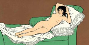 Ilustración Maja de Goya profesor fcodeasislopez