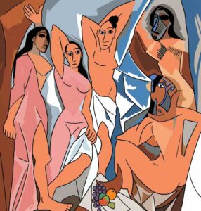 Dibujo Picasso Las señoritas de avignon profesor fcodeasislopez