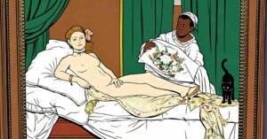 Ilustración Olympia Manet fcodeasislopez