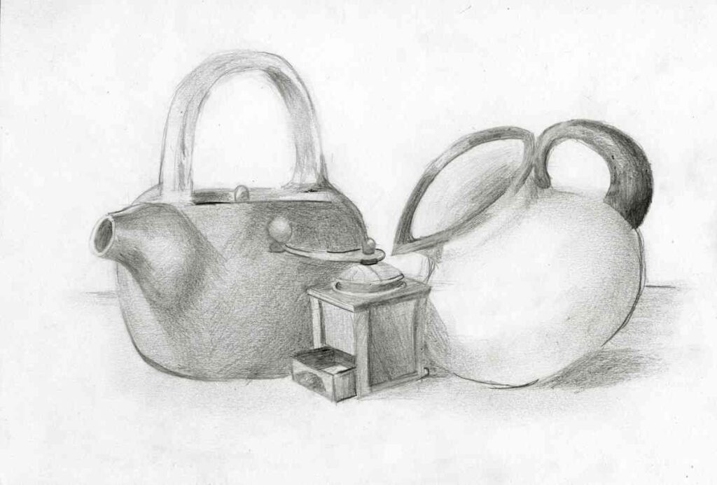 Dibujo-re-interpretación alumna artes-profesor fcodeasislopez